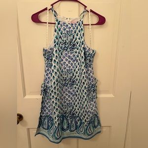 Lilly Pulitzer Pearl Romper in Blue Ibiza